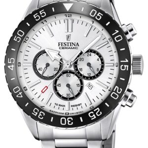 Festina F20575/1 Men's Steel Chrono White Dial & Black Watch