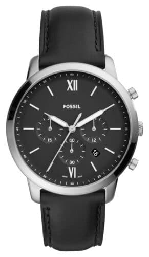 Fossil FS5452 Men's Neutra Chrono Black Dial Black Watch