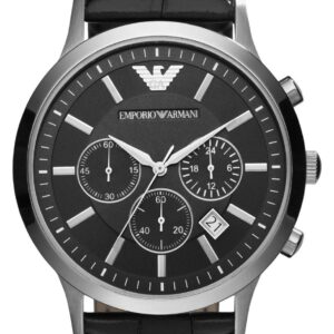 Emporio Armani AR2447 Men's Black Chronograph Dial Black Watch