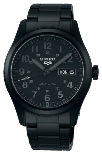 Seiko SRPJ09K1 Seiko 5 Sports 'Stealth' Stainless Steel Watch