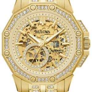 Bulova 98A292 Octava Automatic Crystal Set Gold-Tone Watch