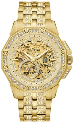 Bulova 98A292 Octava Automatic Crystal Set Gold-Tone Watch