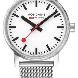 Mondaine MSE.43110.SJ Evo2 43mm Stainless Steel Mesh Watch