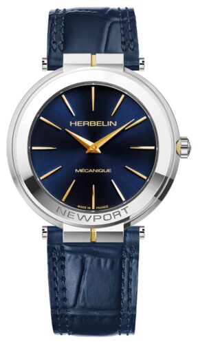 Herbelin 1222T15BL Newport Slim Mechanical (42mm) Blue Dial Watch