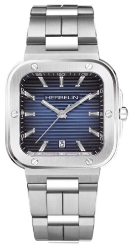 Herbelin 12246B15 Cap Camarat Blue Rectangular Dial Watch