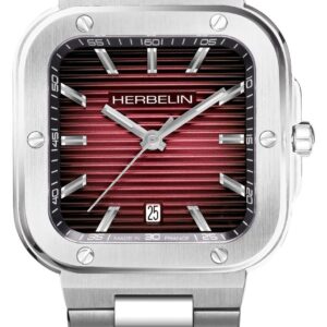 Herbelin 12246B18 Cap Camarat Red Gradient Rectangular Dial Watch