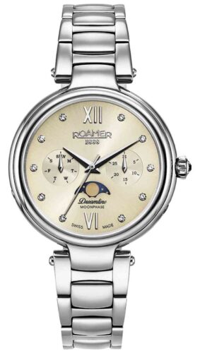 Roamer 858801 41 19 50 Dreamline Moonphase Champaign Dial Watch