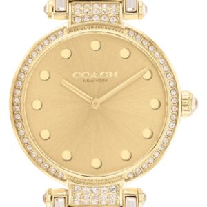 Coach 14503993 Women's Cary Gold Dial Gold-Tone Crystal Watch