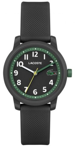 Lacoste 2030042 Kid's 12.12 Black Dial Black Plastic Watch