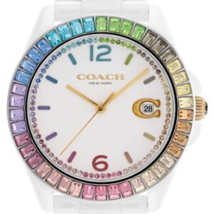 Coach 14504019 Greyson Ceramic Rainbow Bezel Watch