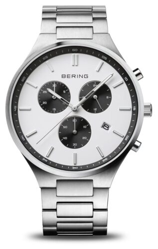 Bering 11743-704 Titan Chrono White Dial Titanium Watch