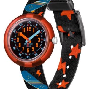 Flik Flak FPNP133 Skate Squad Black Blue and Orange Watch