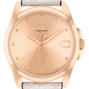 Coach 14504113 Women's Greyson Gold Dial Beige Leather Watch