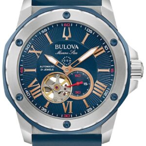 Bulova 98A282 Men's Marine StarAutomatic Blue Dial Watch