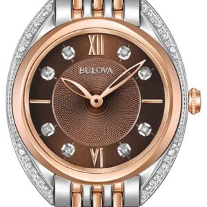 Bulova 98R230 Women's Classic Brown Diamond Dial Two- Watch