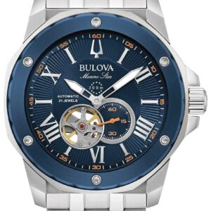 Bulova 98A302 Men's Marine Star Automatic Blue Dial Watch