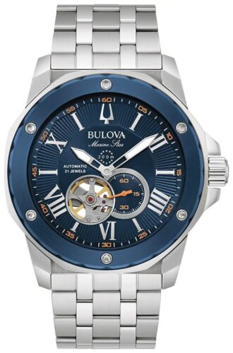 Bulova 98A302 Men's Marine Star Automatic Blue Dial Watch