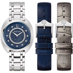 Bulova 96X160 Women's Classic Duality Set Blue Dial Watch