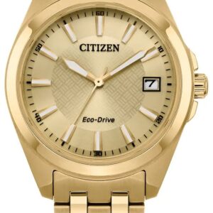 Citizen EO1222-50P Women's Eco-Drive Gold Dial Gold- Watch