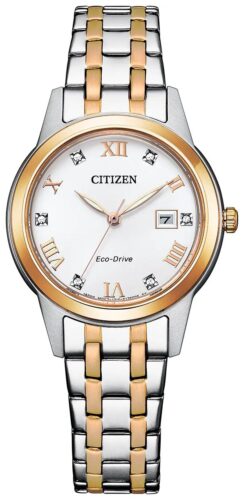 Citizen FE1246-85A Women's Silhouette Crystal White Dial Watch