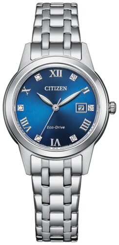 Citizen FE1240-81L Women's Silhouette Crystal Eco-Drive Blue Watch