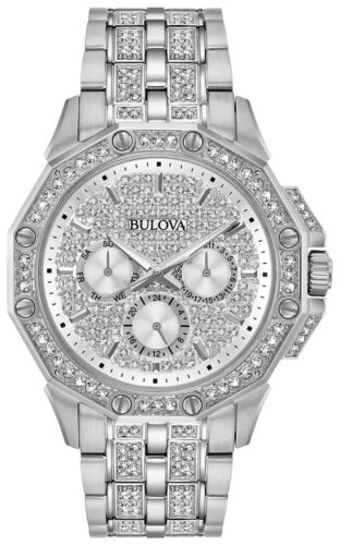 Bulova 96C134 Men's Crystal Octava Silver Crystal Dial Watch