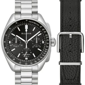 Bulova 96K111 Men's Lunar Pilot Chronograph Black Dial / Watch