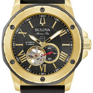 Bulova 98A272 Men's Marine Star Automatic Black Dial / Black Watch