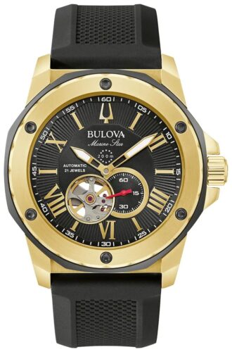 Bulova 98A272 Men's Marine Star Automatic Black Dial / Black Watch