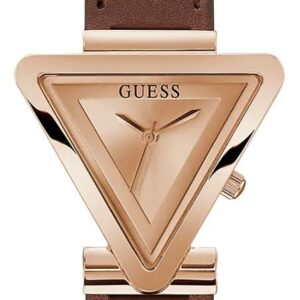 Guess GW0548L2 Women's Rose Gold Triangular Dial Brown Watch