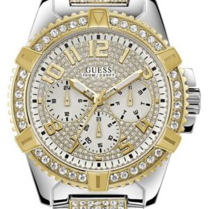 Guess W0799G4 Men's Crystal Dial Two Tone Stainless Steel Watch