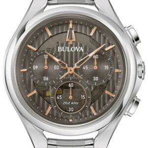 Bulova 96A298 Men's Curv (44mm) Grey Chronograph Dial / Watch