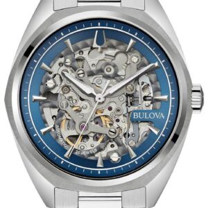 Bulova 96A292 Surveyor Automatic Skeleton Dial / Stainless Watch