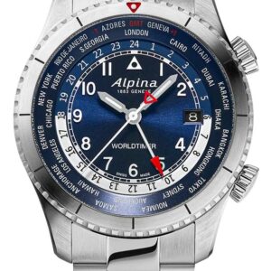 Alpina AL-255N4S26B Startimer Pilot Quartz Worldtimer (41mm Watch