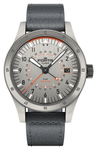 FORTIS F4260003 Flieger F-43 Triple-GMT Titanium Orange ( Watch