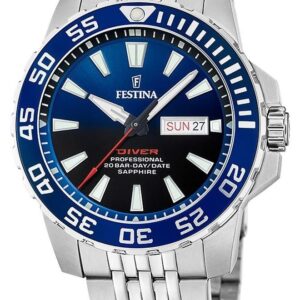 Festina F20661/1 Men's Diver (45mm) Blue Dial / Stainless Watch