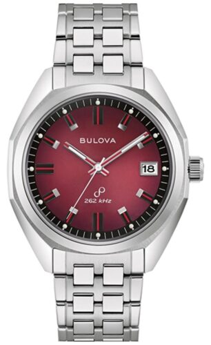 Bulova 96B401 Men's Jet Star Red Dial / Stainless Steel Watch