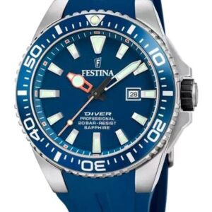 Festina F20664/1 Men's Diver (45.7mm) Blue Dial / Blue Watch