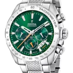 Festina F20668/3 Men's Chronograph (44.5mm) Green Dial / Watch