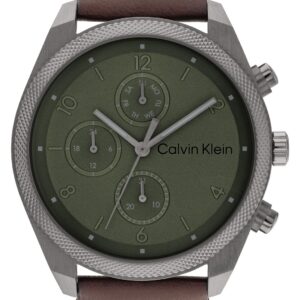 Calvin Klein 25200363 Impact Men's (44mm) Green Dial / Brown Watch