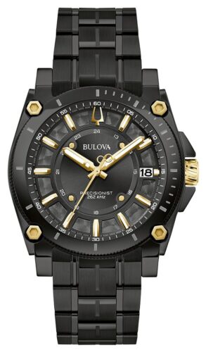 Bulova 98B408 Men's Icon (40mm) Black Dial / Black Stainless Watch