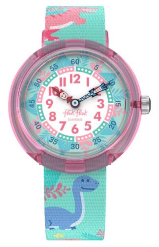 Flik Flak FBNP212 DINO PARTY (31.85mm) White and Blue Dial Watch