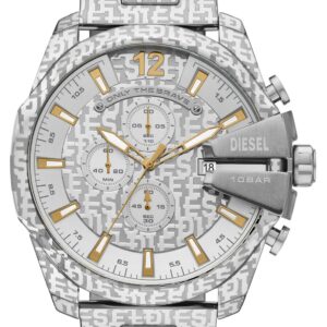 Diesel DZ4636 Mega Chief (51mm) Silver Patterned Dial / Watch