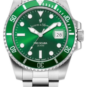 Jacques Du Manoir JWG02701 Pro Scuba (40.5mm) Green Dial / Watch