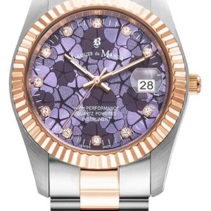 Jacques Du Manoir JWL02605 Inspiration Flower (34mm) Purple Watch