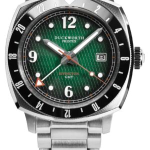 Duckworth Prestex D489-04-ST Rivington GMT (42mm) Green Fum Watch