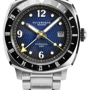 Duckworth Prestex D489-03-ST Rivington GMT (42mm) Blue Fum Watch