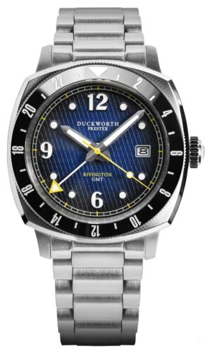 Duckworth Prestex D489-03-ST Rivington GMT (42mm) Blue Fum Watch