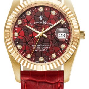 Jacques Du Manoir JWL02607 Inspiration Flower (34mm) Red Watch