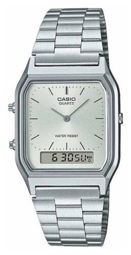 Casio AQ-230A-7AMQYES Vintage Dual-Display (30mm) Silver Watch